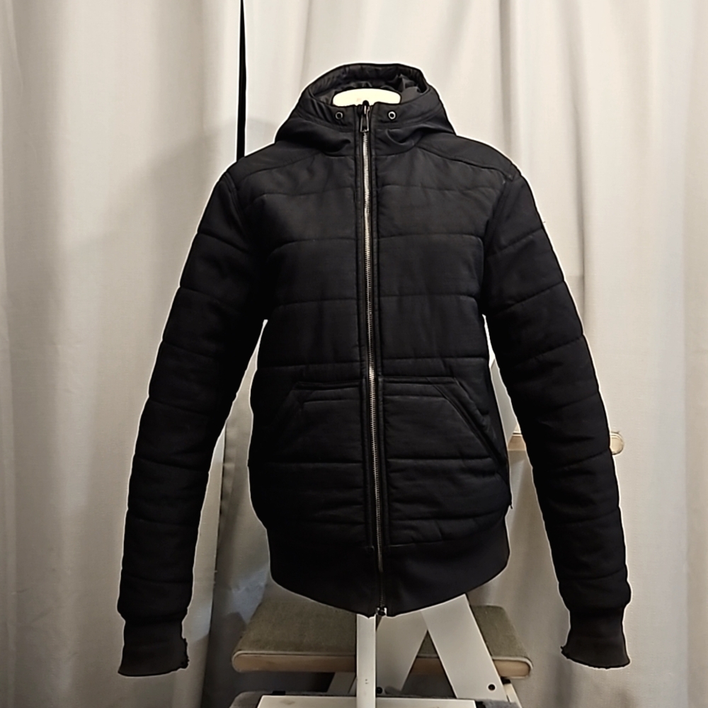 American Giant | Womens Large Blizzard Full Zip Winter Coat Jacket - Black